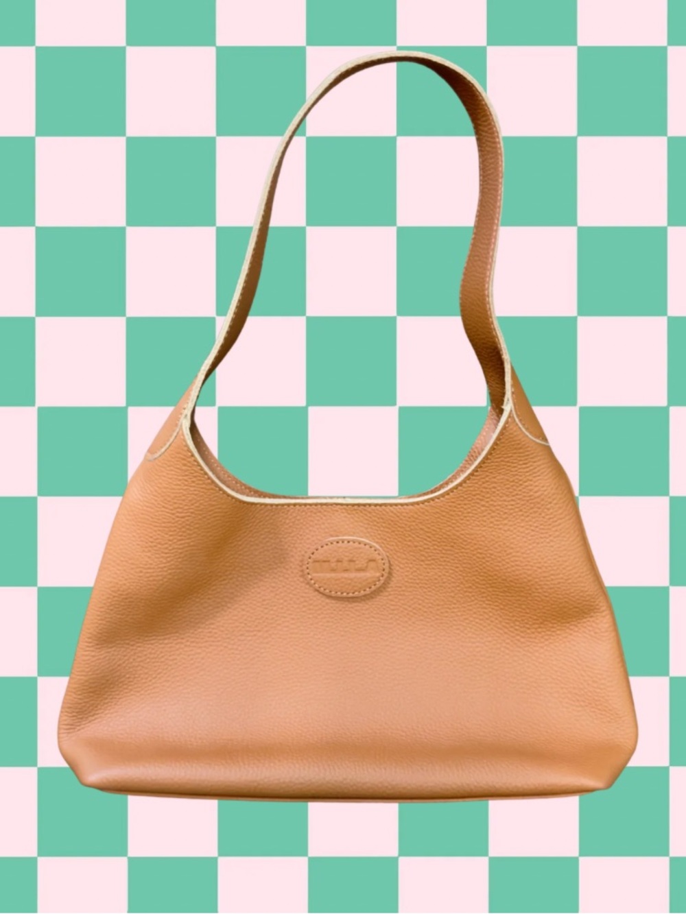 Tan Genuine Leather Shoulder Bag